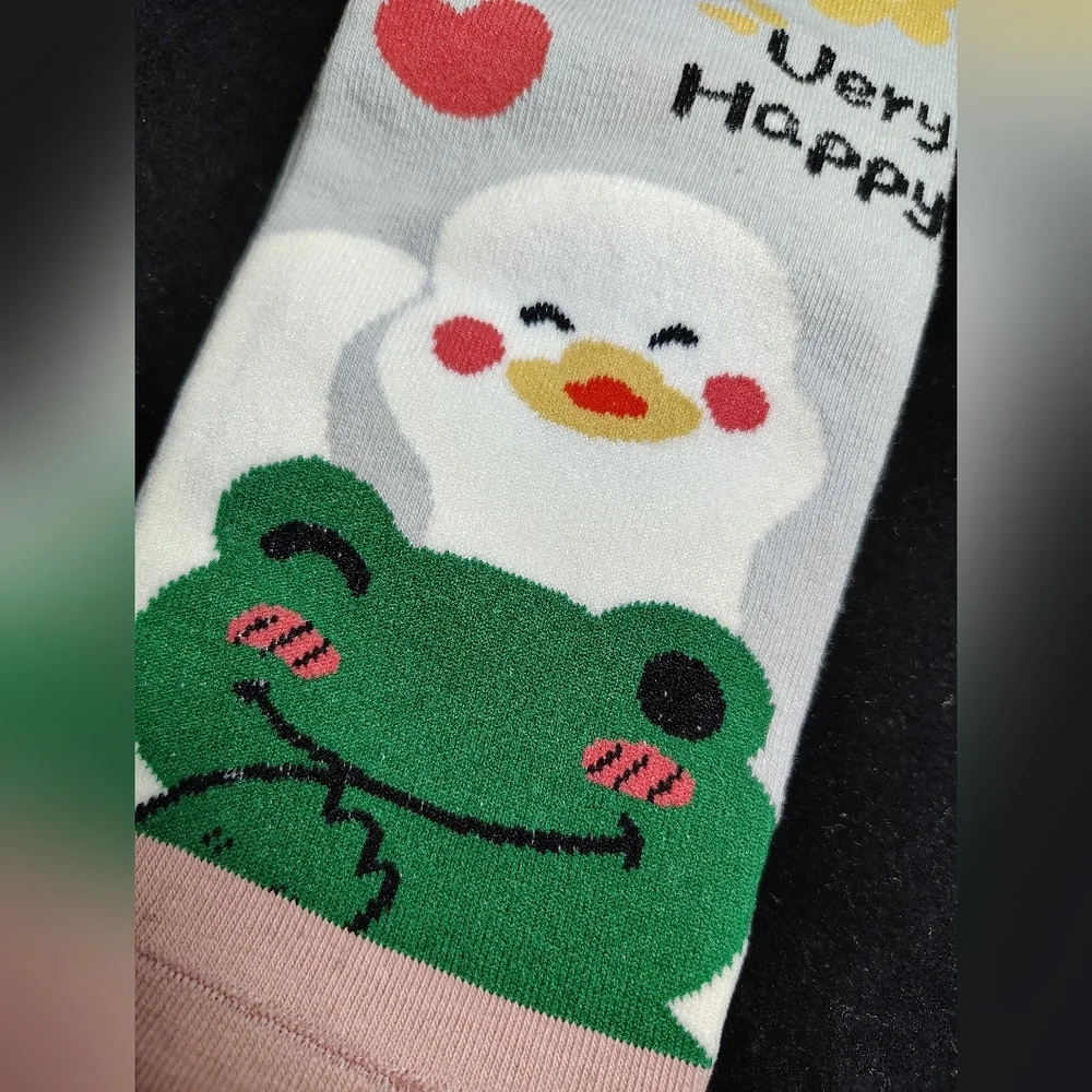 Cute Frog and Duck Character Socks